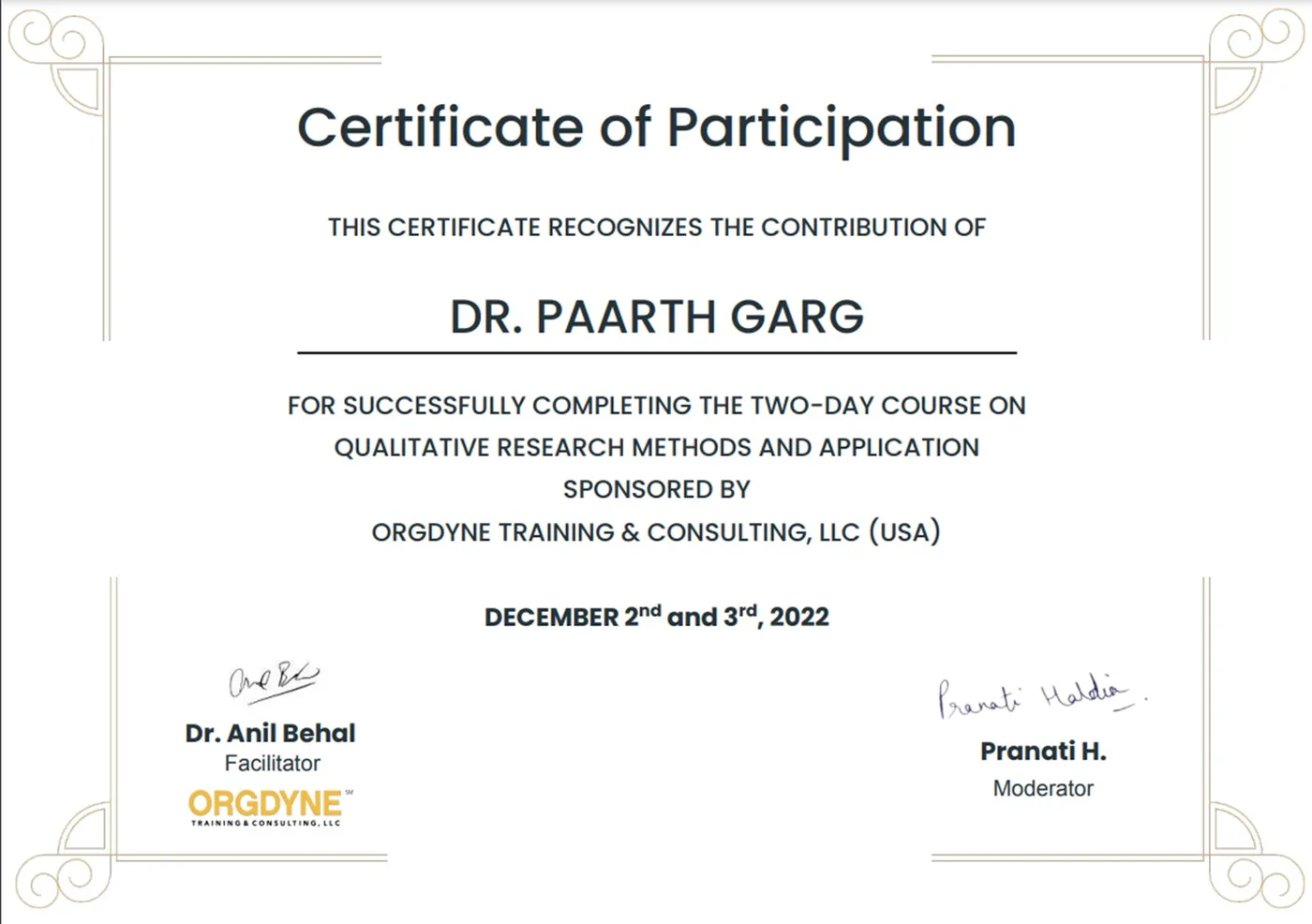 Certificate 2