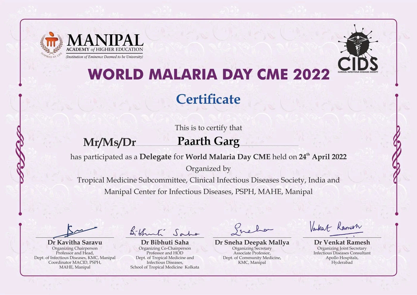 Certificate 7
