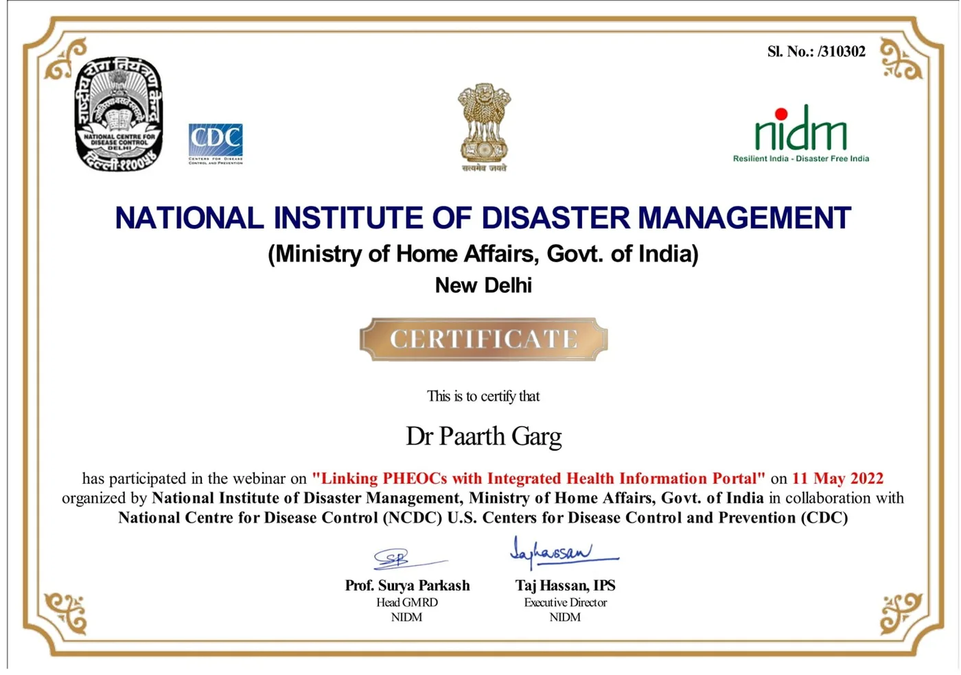 Certificate 13