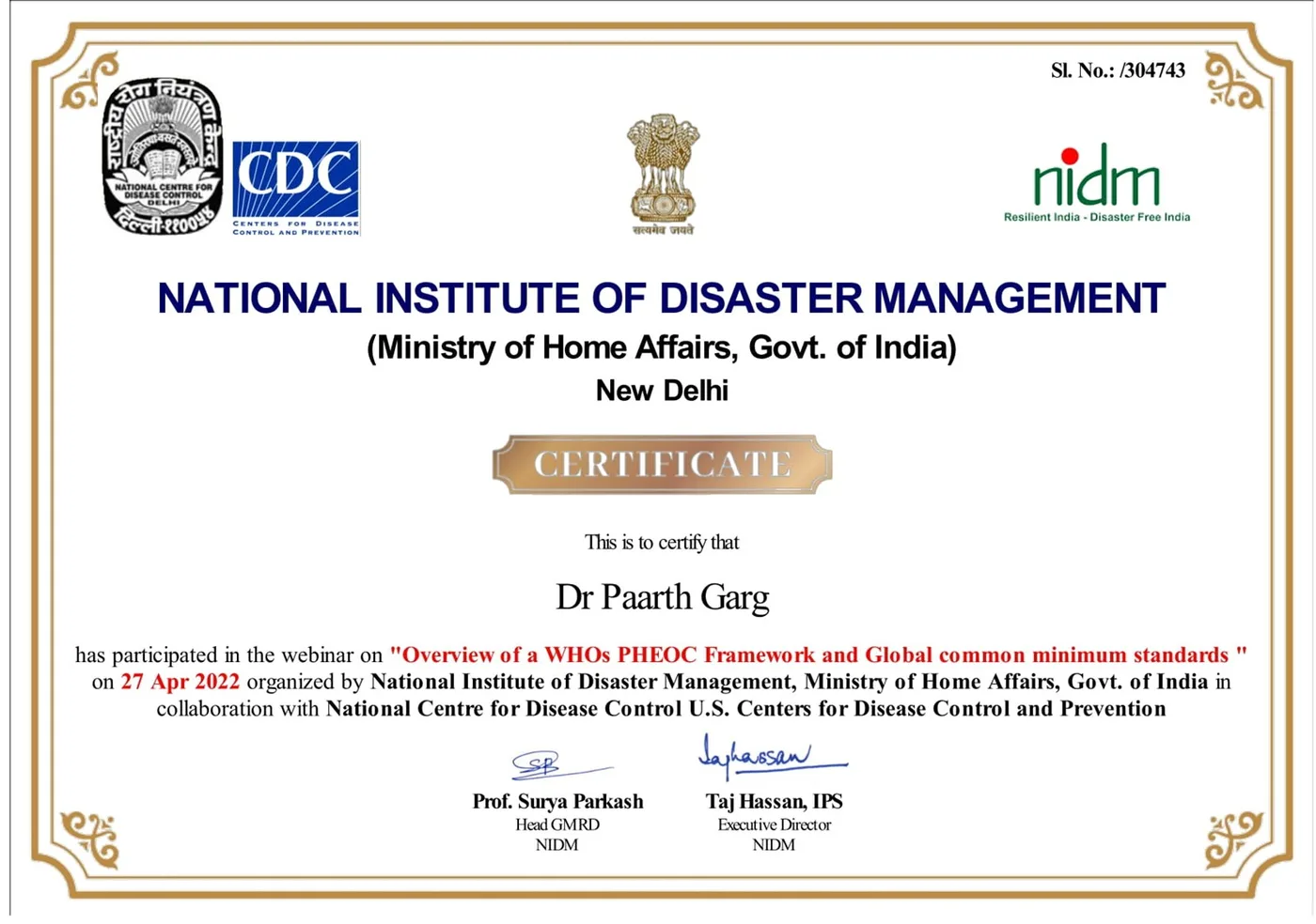 Certificate 14