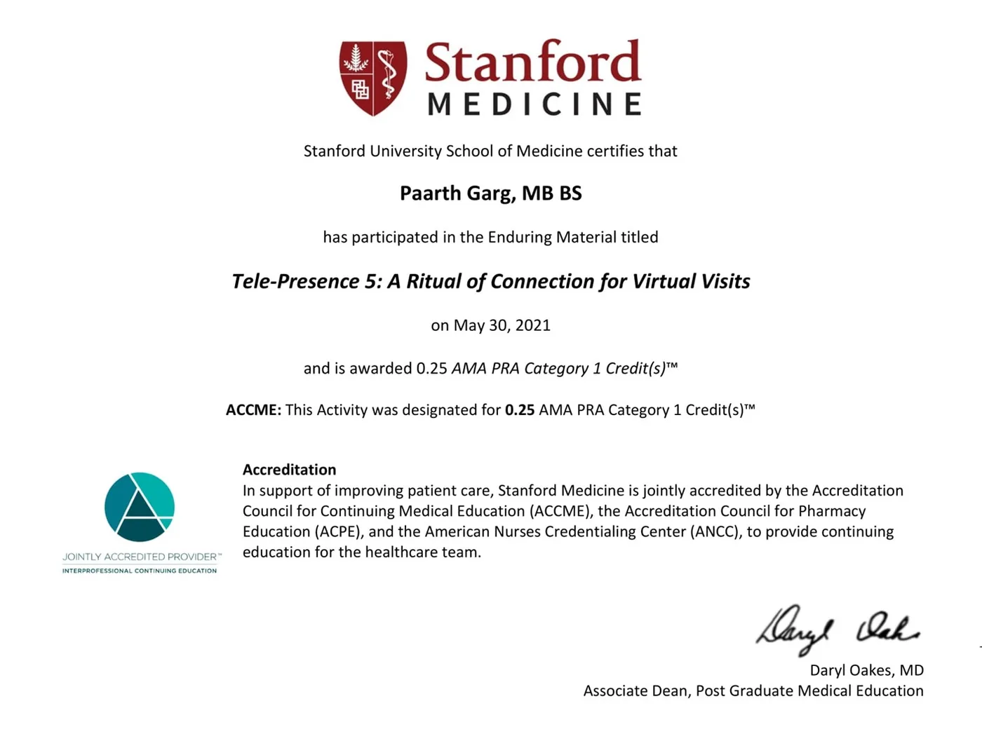 Certificate 20