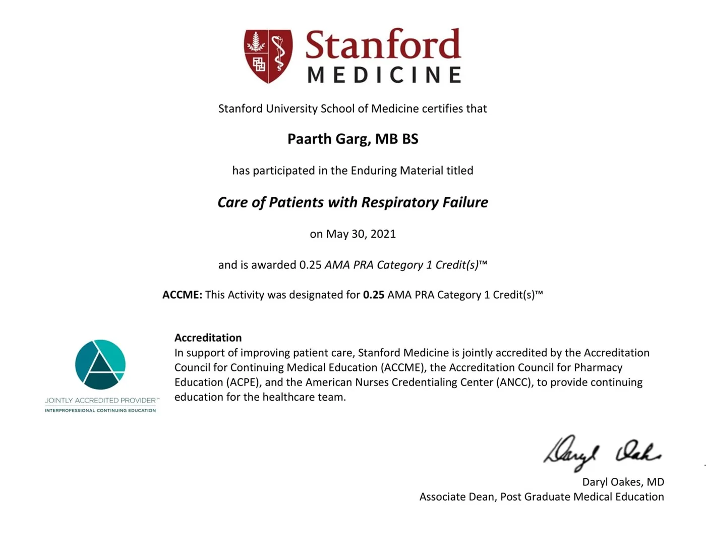 Certificate 21