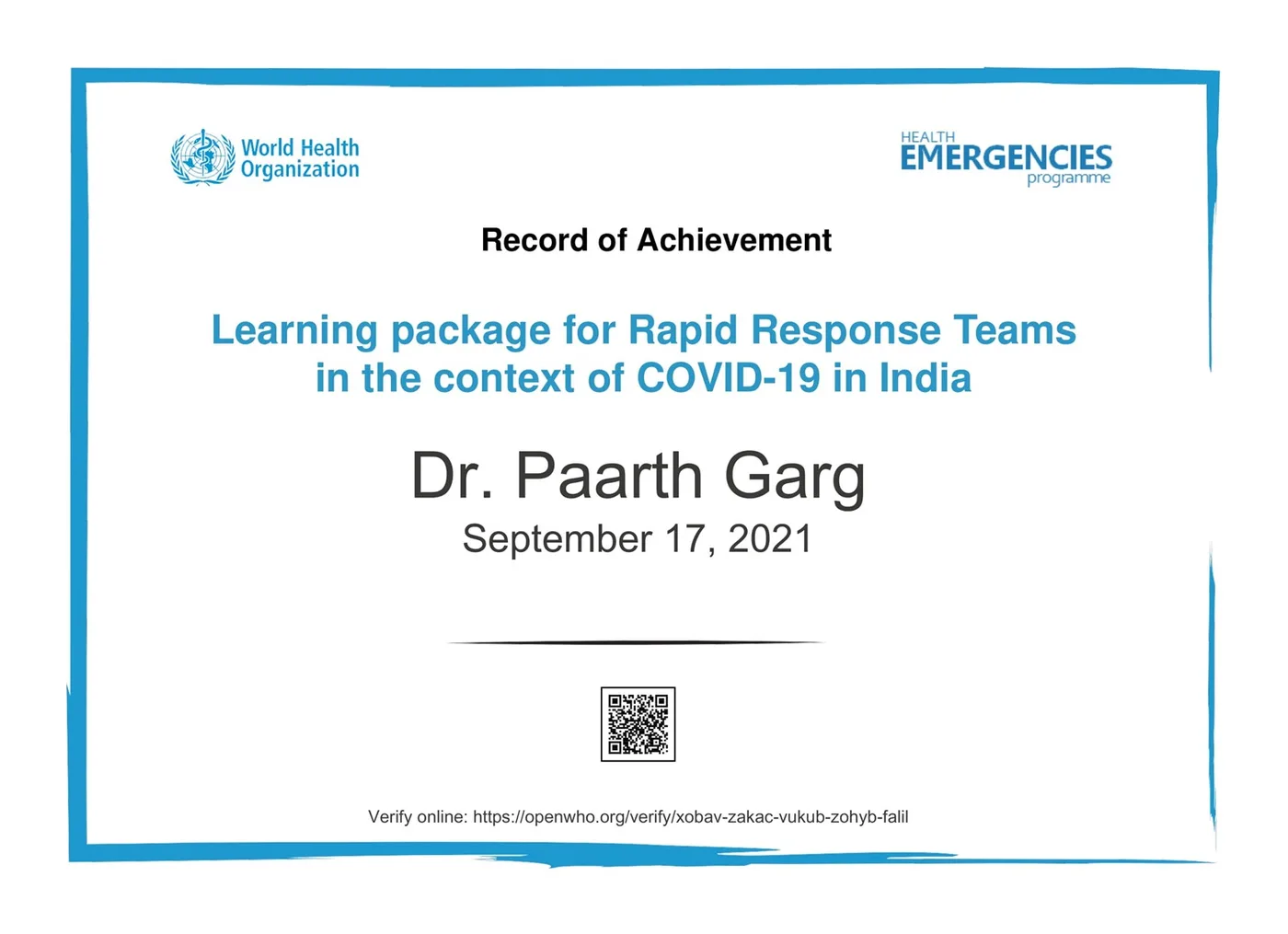 Certificate 31