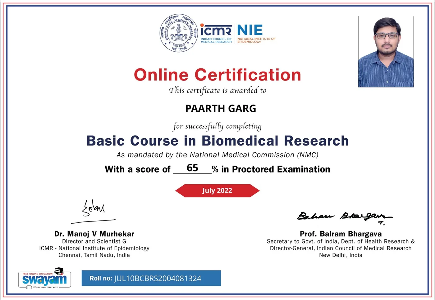 Certificate 40