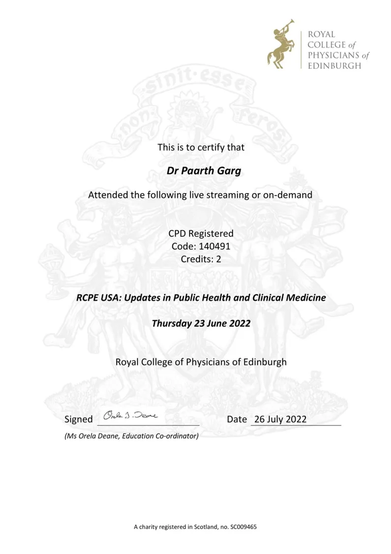 Certificate 65