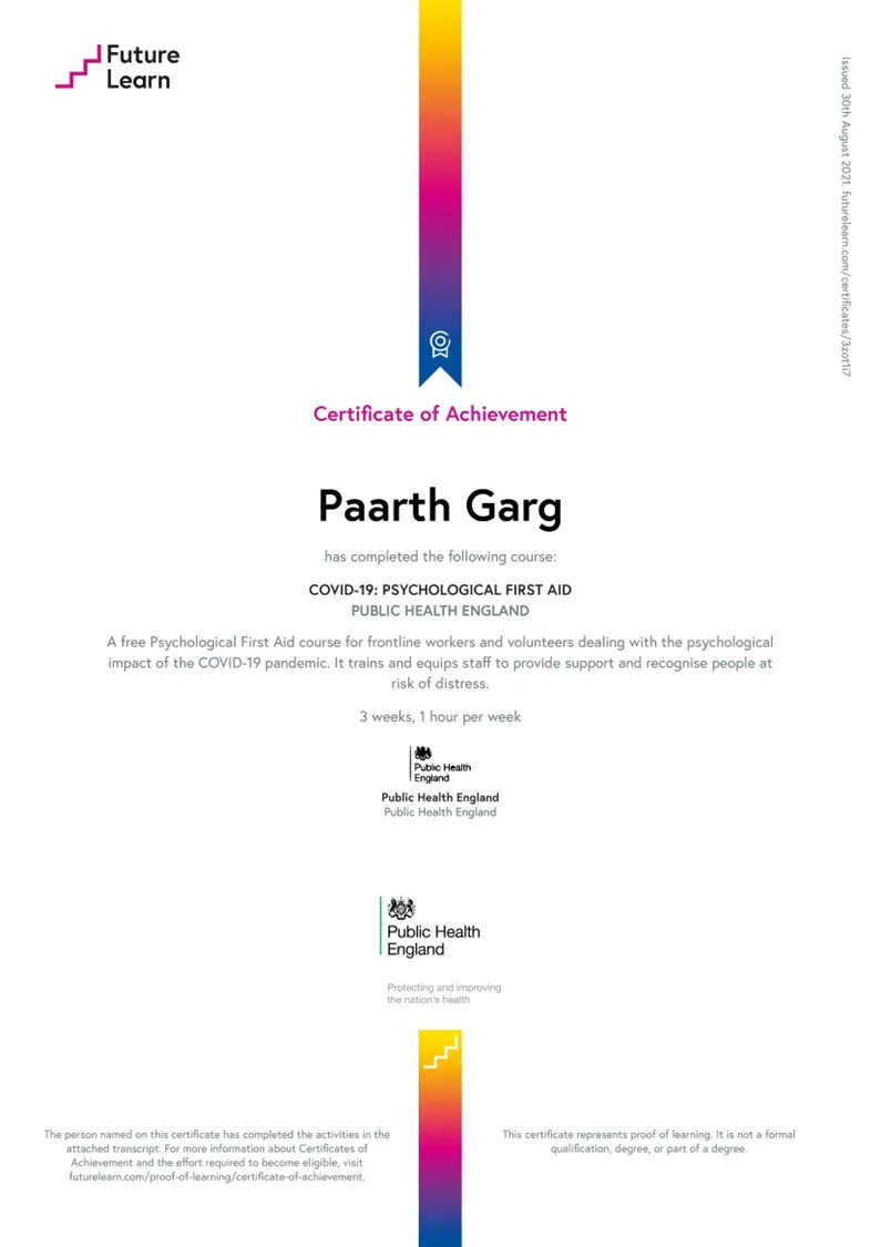 Certificate 73